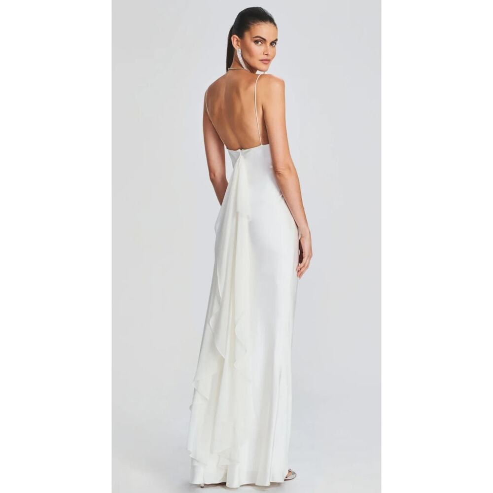 Retrofete Marcia Dress in White Size Medium Sleeveless Maxi Slip NWT